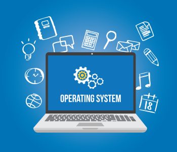 os operating system software computer laptop screen gear icon vector